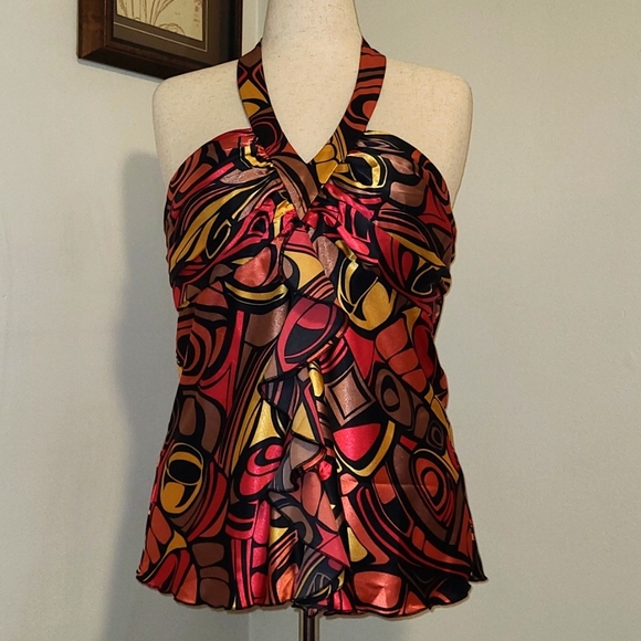 EUC - Spense Silky Halter Top - Size Large - Picture 6 of 6